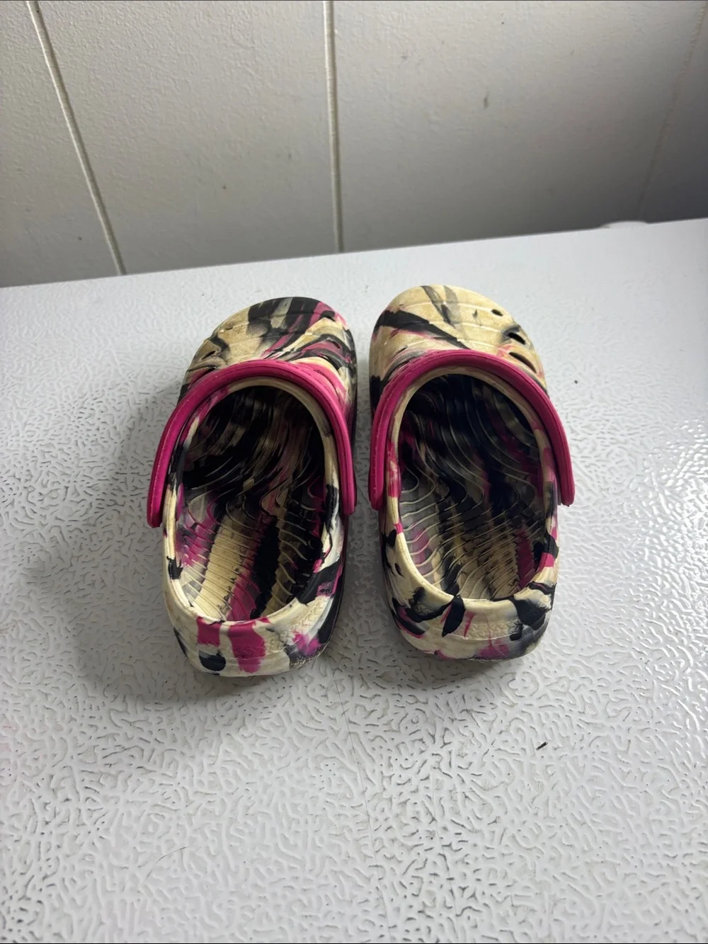 Kids Slip-On Clog in Pink and White